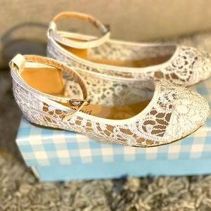 Crochet Ballet Flat with ankle strap